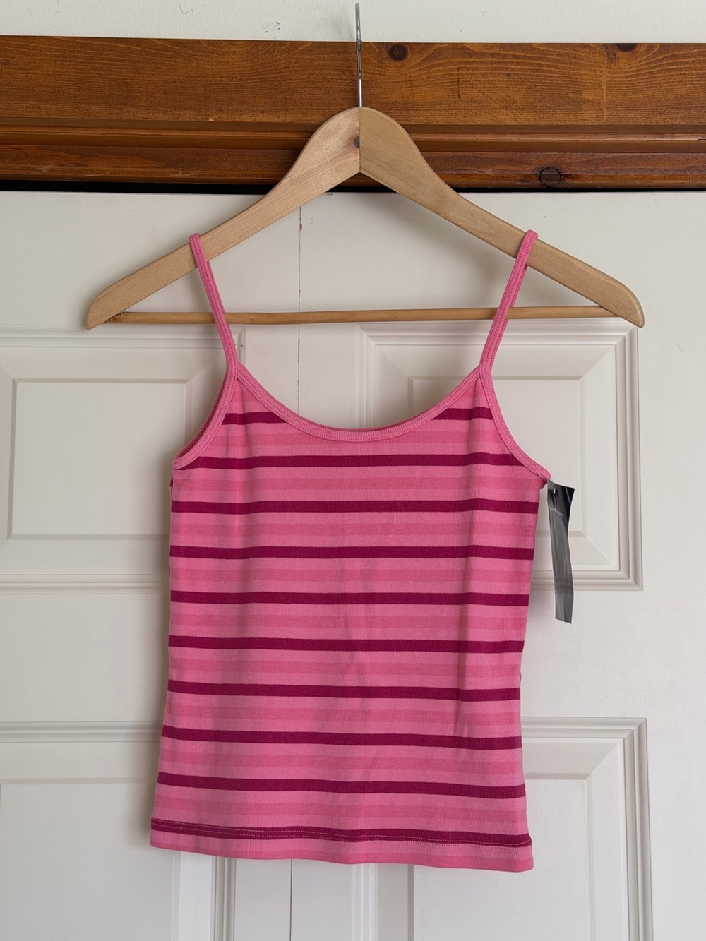 Brandy Melville Pink Striped Spaghetti Strap Cami
